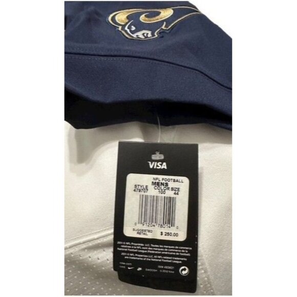 Nike NFL Los Angeles Rams On Field Blank Player Limited Jersey Size 44 / M NEW - Picture 5 of 13